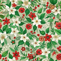 pattern, flower, seamless, floral, vector, wallpaper, nature, leaf, design, decoration, spring, illustration, summer, textile, ornament, texture, art, fabric, flowers, vintage, blossom, plant, retro, 