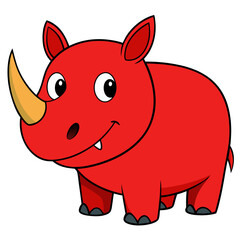 Fototapeta premium animal, cartoon, pig, illustration, rhino, vector, rhinoceros, mammal, wild, isolated, wildlife, pink, zoo, character, baby, art, drawing, safari, cute, hippo, piggy, nature, fun, elephant, farm