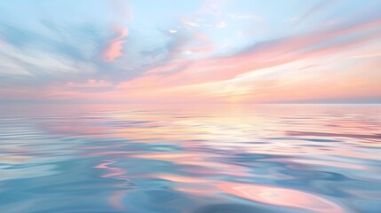 Obraz premium Tranquil scene of smooth water and colorful sky