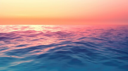 Obraz premium Sunrise over the sea surface. Calming natural background 