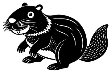 Funny Beaver with White Background Vector Illustration, Cartoons, Clipart, and Line Art Design, Funny beaver vector illustration, cartoons, clipart, and line art design with a white background.