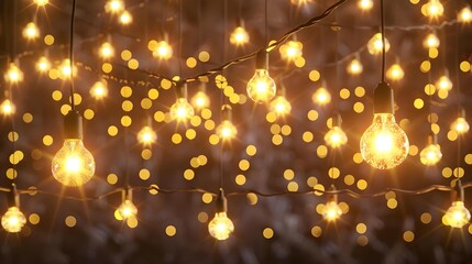 Christmas garland isolated on transparent background
