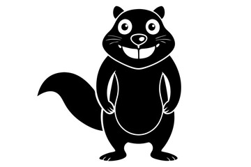 Funny Beaver with White Background Vector Illustration, Cartoons, Clipart, and Line Art Design, Funny beaver vector illustration, cartoons, clipart, and line art design with a white background.