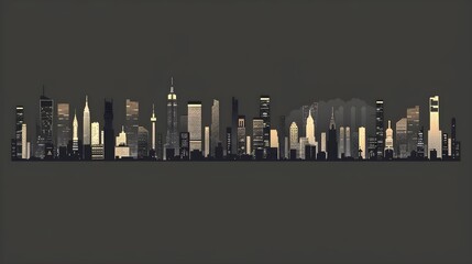Obraz premium City silhouette vector set