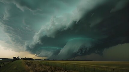 Derecho storm clouds and severe weather