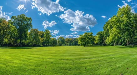 Obraz premium Sunny Day in a Green Meadow