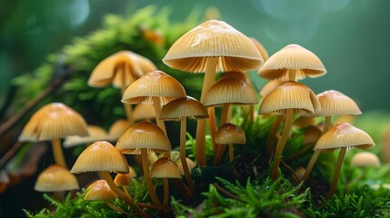 Fototapeta premium Abstract nature background texture of mushroom