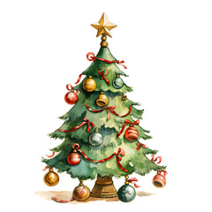 christmas tree and decorations