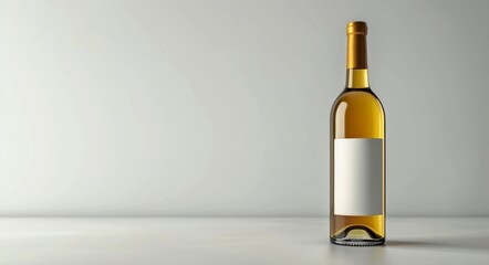 Wine Bottle Mockup On White Background