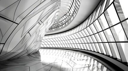 Obraz premium Abstract architectural black and white background