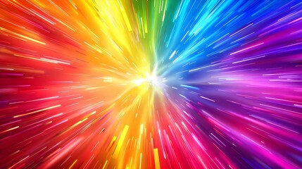Obraz premium Radial abstract holographic spectrum artwork