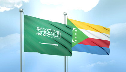 Saudi Arabia and Comoros Flag Together A Concept of Relations