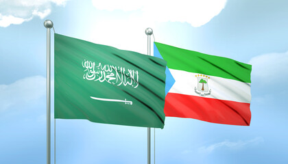 Saudi Arabia and Equatorial Guinea Flag Together A Concept of Relations