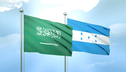 Saudi Arabia and Honduras Flag Together A Concept of Relations