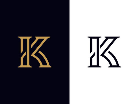 K luxury  Monogram Logo, KI monogram Logo, 