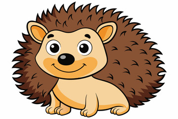 Funny Hedgehog Vector Illustration Cartoons, Clipart, Line Art White Background, Funny hedgehog vector illustration with white background Perfect for cartoons, clipart, and line art.
