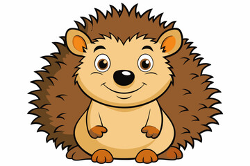 Funny Hedgehog Vector Illustration Cartoons, Clipart, Line Art White Background, Funny hedgehog vector illustration with white background Perfect for cartoons, clipart, and line art.
