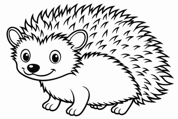 Funny Hedgehog Vector Illustration Cartoons, Clipart, Line Art White Background, Funny hedgehog vector illustration with white background Perfect for cartoons, clipart, and line art.
