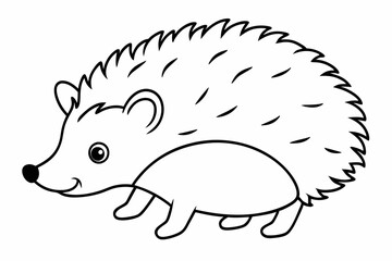 Funny Hedgehog Vector Illustration Cartoons, Clipart, Line Art White Background, Funny hedgehog vector illustration with white background Perfect for cartoons, clipart, and line art.
