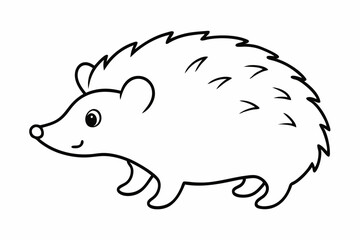 Funny Hedgehog Vector Illustration Cartoons, Clipart, Line Art White Background, Funny hedgehog vector illustration with white background Perfect for cartoons, clipart, and line art.
