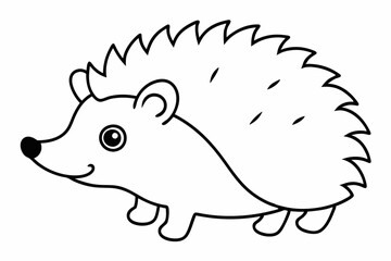 Funny Hedgehog Vector Illustration Cartoons, Clipart, Line Art White Background, Funny hedgehog vector illustration with white background Perfect for cartoons, clipart, and line art.
