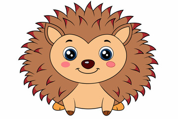 Funny Hedgehog Vector Illustration Cartoons, Clipart, Line Art White Background, Funny hedgehog vector illustration with white background Perfect for cartoons, clipart, and line art.
