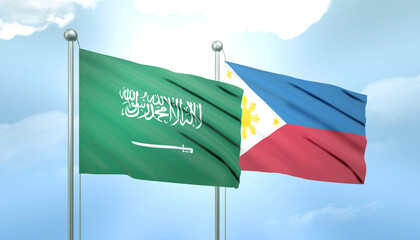 Saudi Arabia and Philippines Flag Together A Concept of Relations