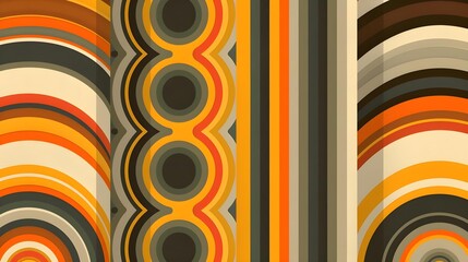 Set of vintage color backgrounds and patterns from the 1970s