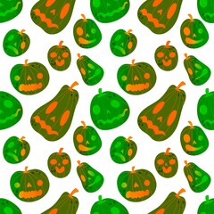 Halloween pumpkins seamless monsters pattern for wrapping paper and fabric