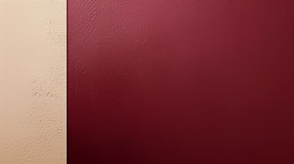 Fototapeta premium Rich burgundy and beige background with striking two-tone effect. Perfect for graphic projects. Versatile canvas with modern. Elegant feel for design needs. Ideal for minimalist or intricate graphics