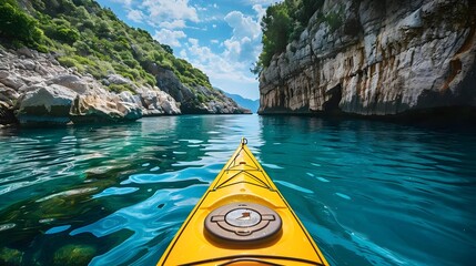 Kayaking in summer