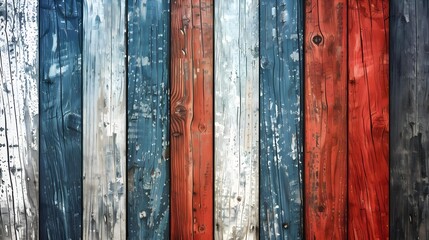 Rustic red, white, and blue wood background