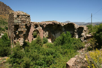 Suleymaniye Town, located in Gumushane, Turkey, is an ancient settlement with its old church, mosque and houses.