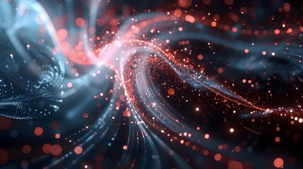 Naklejka premium Abstract particle fractal background