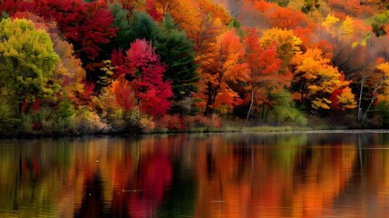 Lake with autumn foliage