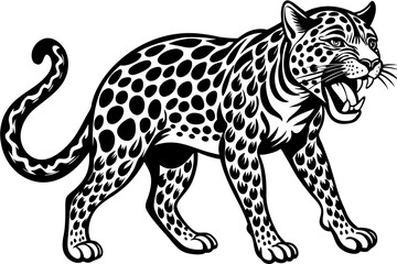 Funny Jaguar Vector Illustration Cartoons, Clipart And Line Art Design on White Background, Funny Jaguar vector illustration in cartoons, clipart, and line art design on a white background