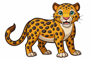 Funny Jaguar Vector Illustration Cartoons, Clipart And Line Art Design on White Background, Funny Jaguar vector illustration in cartoons, clipart, and line art design on a white background