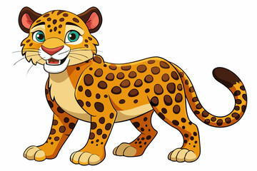 Funny Jaguar Vector Illustration Cartoons, Clipart And Line Art Design on White Background, Funny Jaguar vector illustration in cartoons, clipart, and line art design on a white background