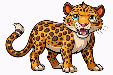 Funny Jaguar Vector Illustration Cartoons, Clipart And Line Art Design on White Background, Funny Jaguar vector illustration in cartoons, clipart, and line art design on a white background
