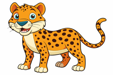 Funny Jaguar Vector Illustration Cartoons, Clipart And Line Art Design on White Background, Funny Jaguar vector illustration in cartoons, clipart, and line art design on a white background