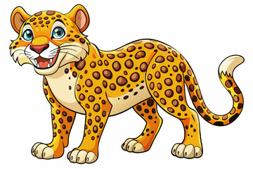 Funny Jaguar Vector Illustration Cartoons, Clipart And Line Art Design on White Background, Funny Jaguar vector illustration in cartoons, clipart, and line art design on a white background