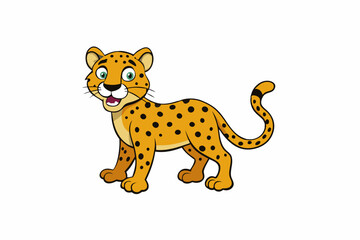 Funny Jaguar Vector Illustration Cartoons, Clipart And Line Art Design on White Background, Funny Jaguar vector illustration in cartoons, clipart, and line art design on a white background