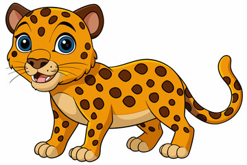 Funny Jaguar Vector Illustration Cartoons, Clipart And Line Art Design on White Background, Funny Jaguar vector illustration in cartoons, clipart, and line art design on a white background