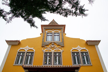 Colorful house in the city of Lisbon, Portugal