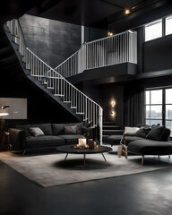 Fototapeta premium Luxury modern living room.