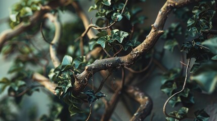 Fototapeta premium Detailed View of a Grasping Branch Bush