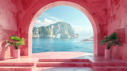 Pink Archway to Paradise
