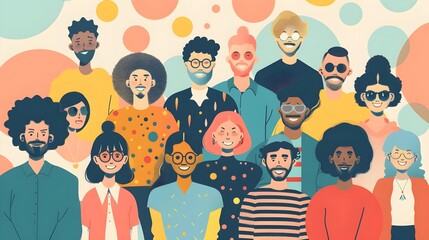 Diverse group of people taking a group photo