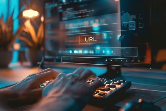 Computer Programmer Monitoring URL Data on Advanced Digital Interface