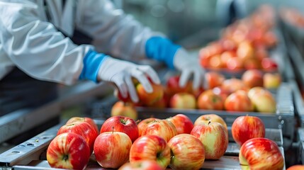 Technologist in food processing factory control room